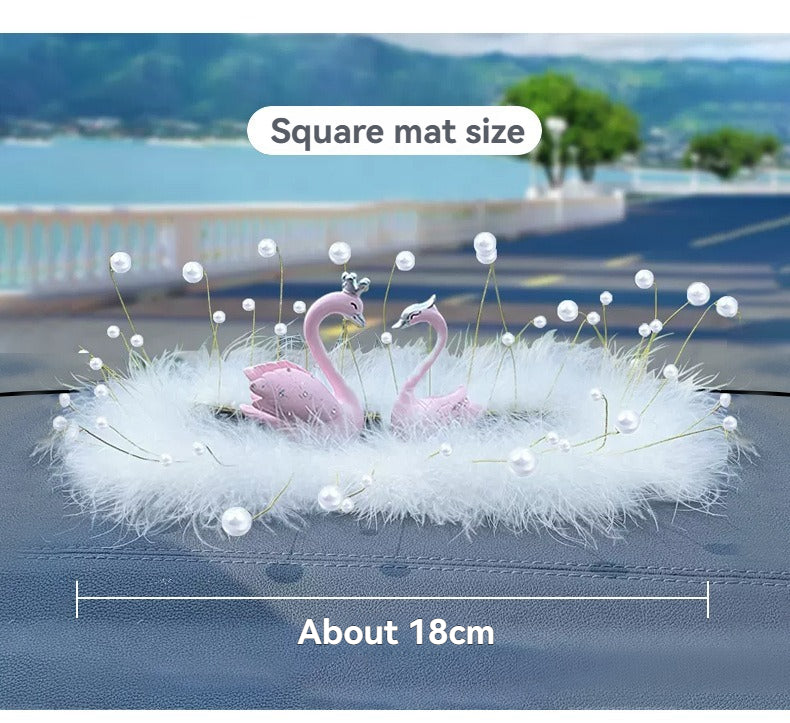 Swan feather cushion