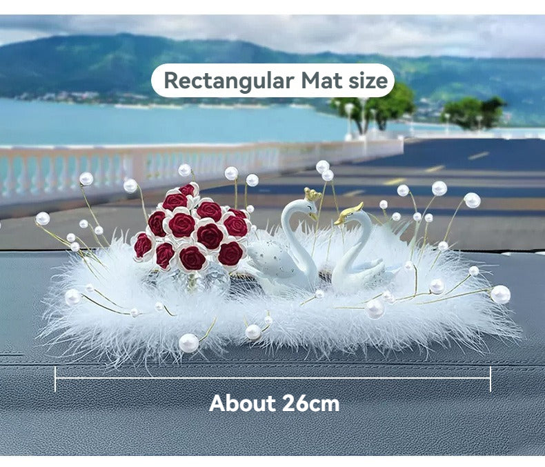 Swan feather cushion