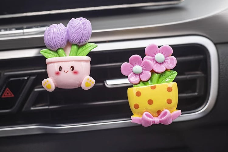 Air outlet potted plant - five piece set