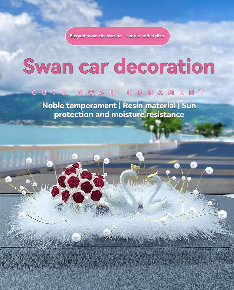 Swan feather cushion