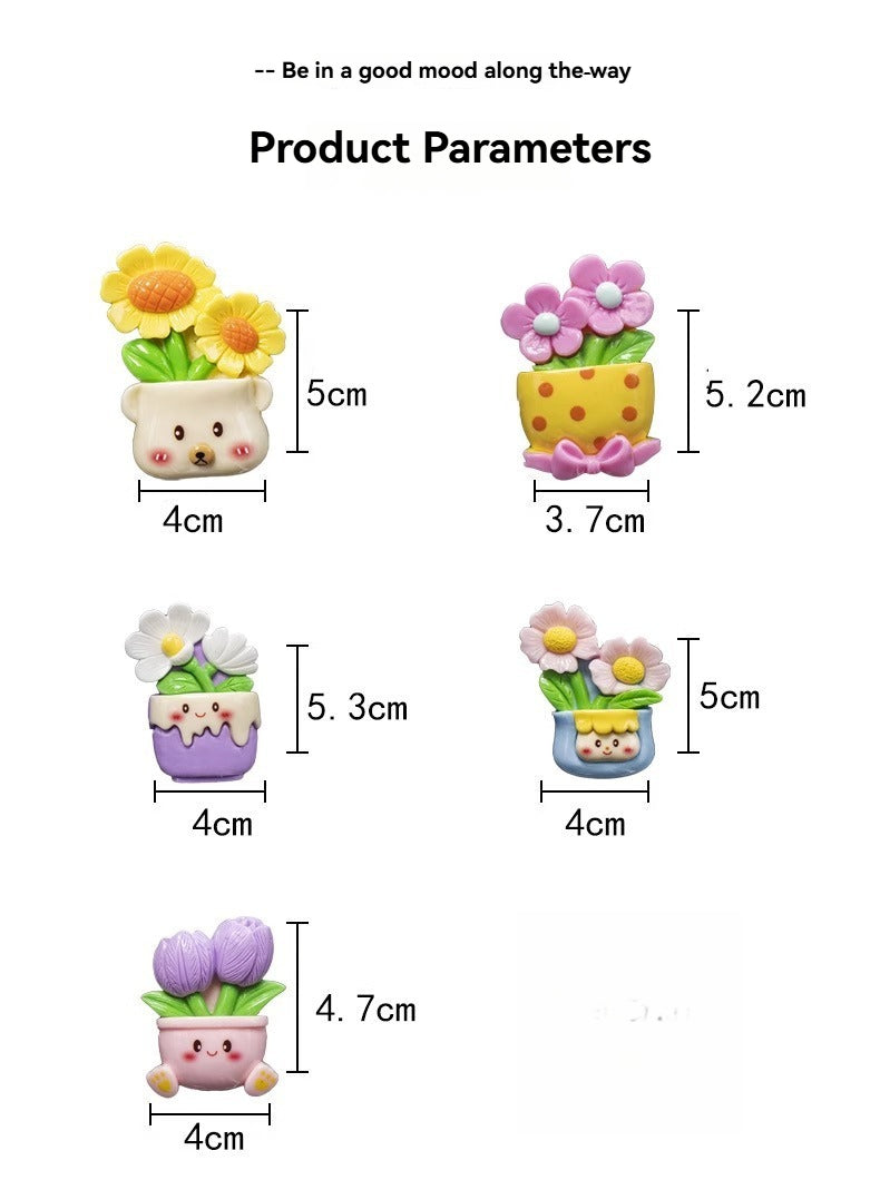 Air outlet potted plant - five piece set