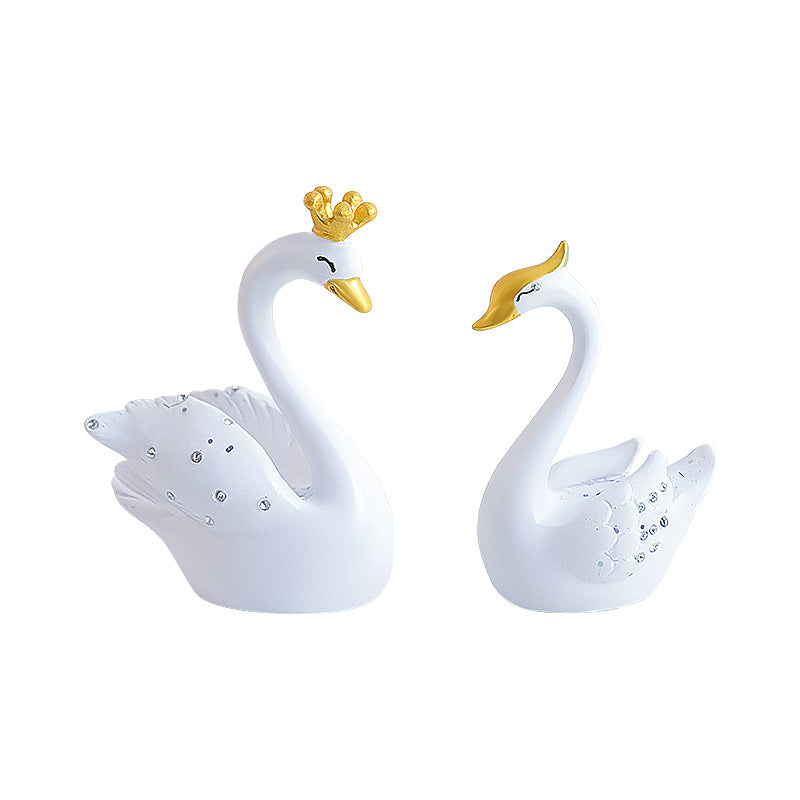 Swan feather cushion