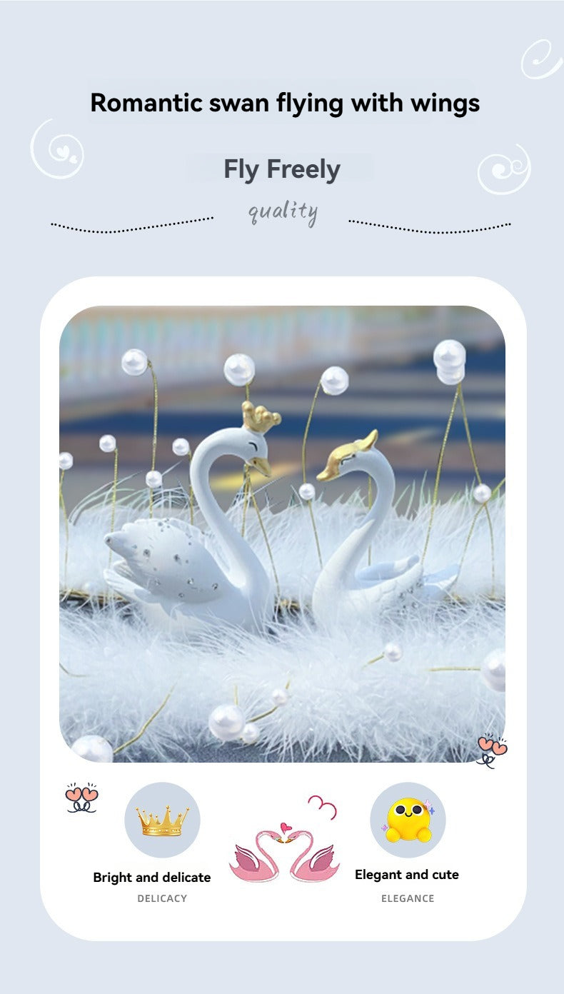 Swan feather cushion