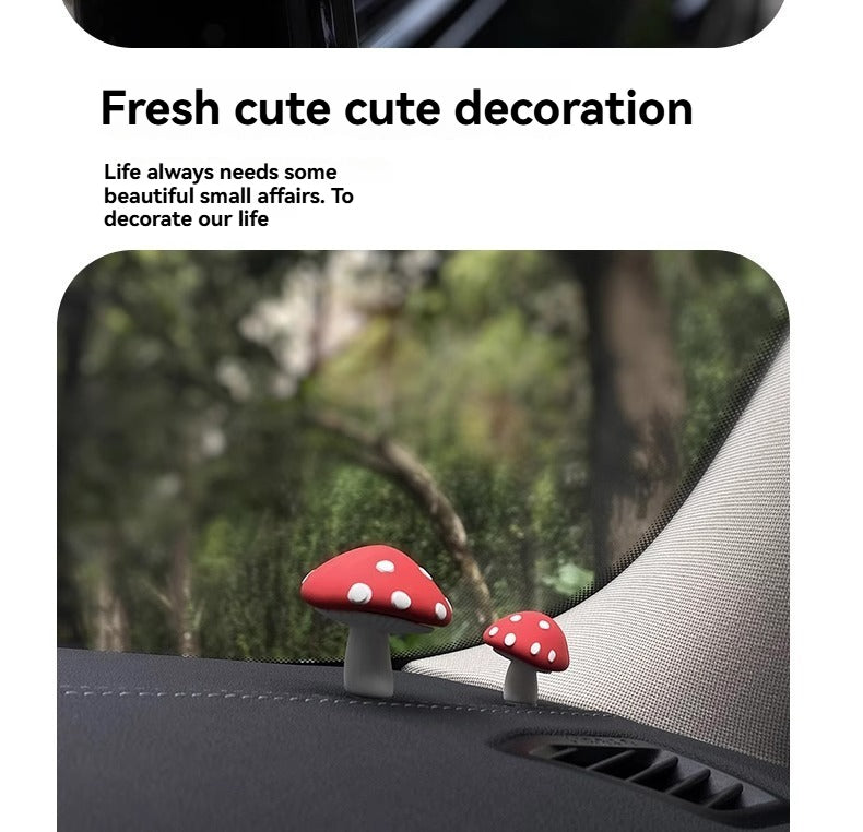 Red mushrooms, one big and one small