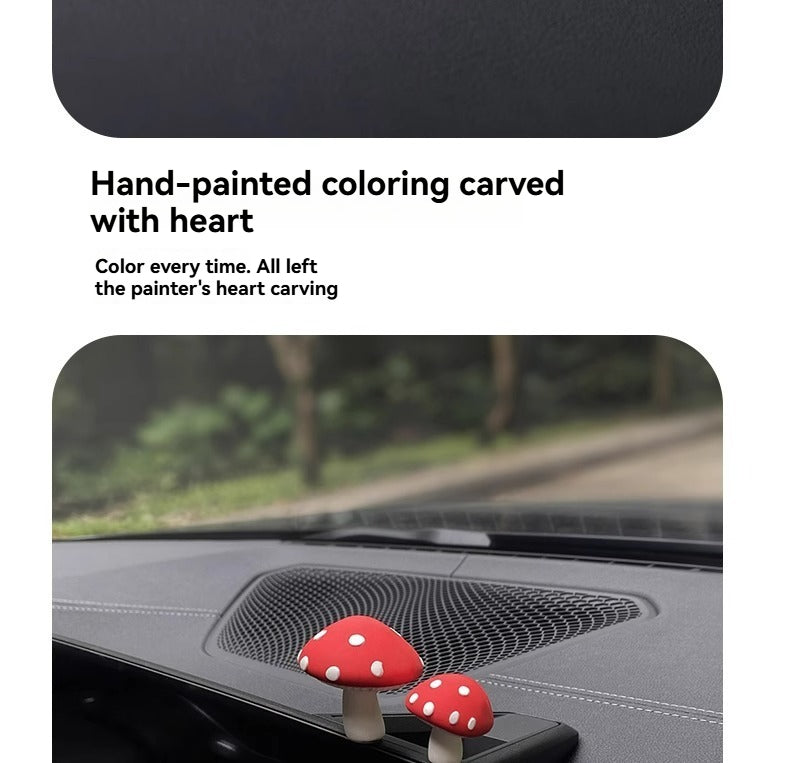 Red mushrooms, one big and one small