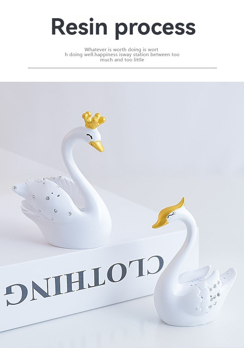 Swan feather cushion