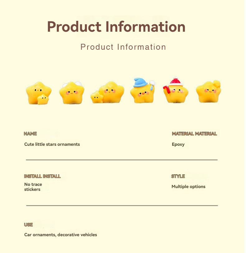 Magical Little Star Family 6-pack [Comes with No Trace Glue]